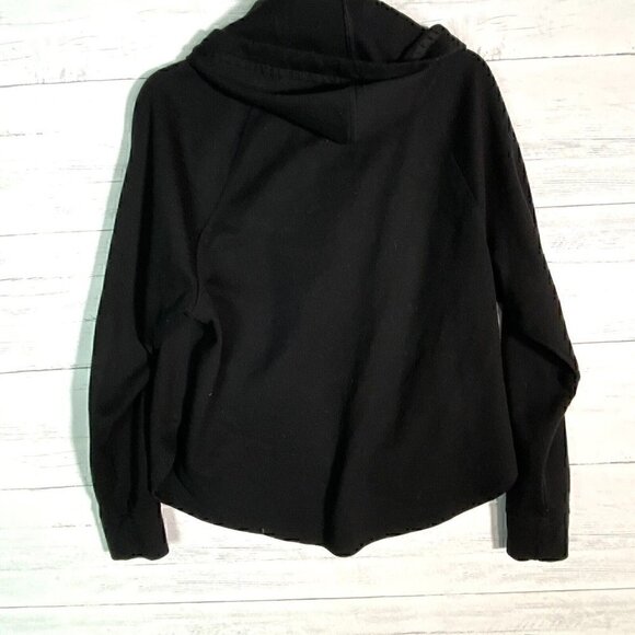 Victoria's Secret Sport Black Pullover Hoodie Sweatshirt Women S Kangaroo Pocket - Picture 2 of 3